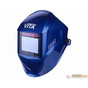 Сварочная маска хамелеон VITA TIG 3-A Pro True Color (металлические соты синие)